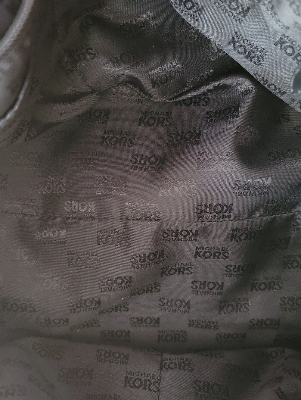 Michael Kors Black Logo-Print Duffel with Silver Accents - Picture 15 of 15